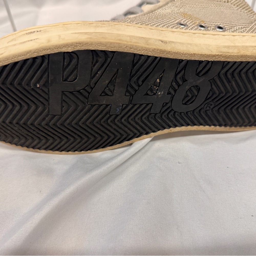 P448 Gold/Beige  High-Top Sneakers - Picture 8 of 8